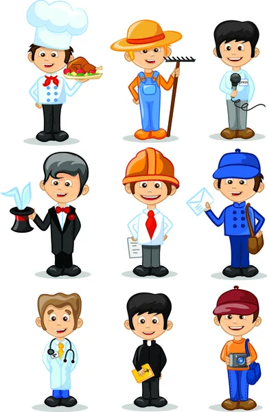 Characters of different professions — Stock Vector