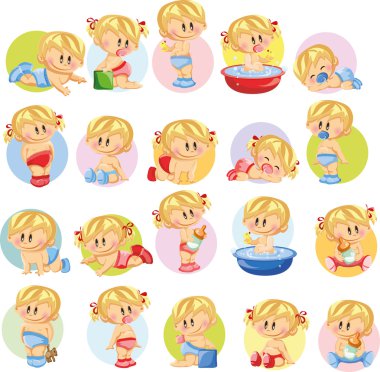 Bebek kız ve erkek bebek