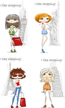 farklı ülkede moda kızlar