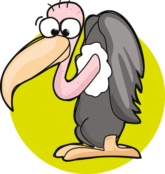 Mignon dessin animé vautour — Image vectorielle