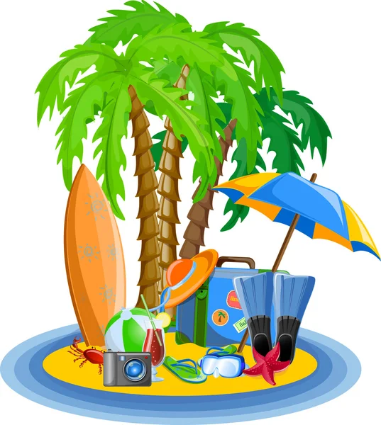 Vacation vector background — Stock Vector