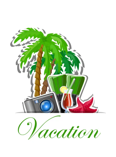 Vacation vector background — Stock Vector