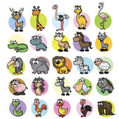 Картина, постер, плакат, фотообои "set of cute cartoon animals", артикул 46269547