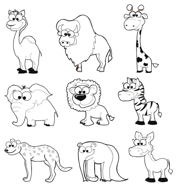 Animales de dibujos animados — Vector de stock