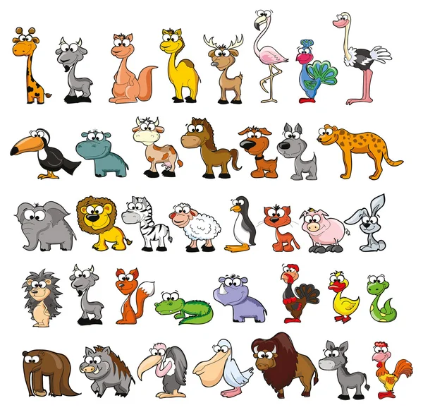 Animales de dibujos animados — Vector de stock