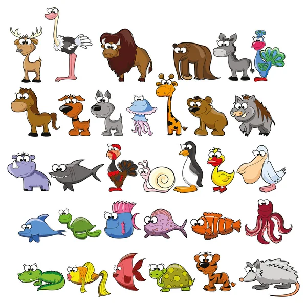 Cartoon animals — Stock Vector
