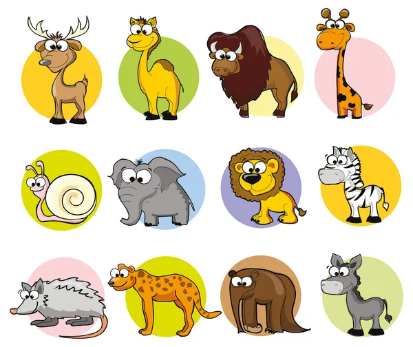 Animales de dibujos animados — Vector de stock