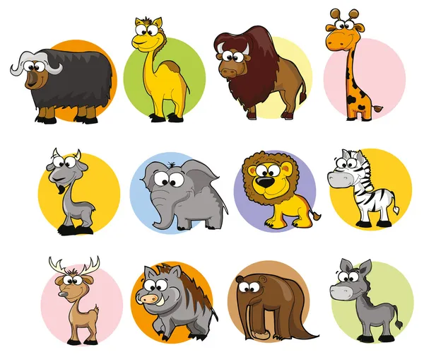 Animales de dibujos animados — Archivo Imágenes Vectoriales