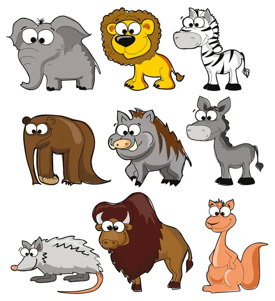 Animales de dibujos animados — Vector de stock