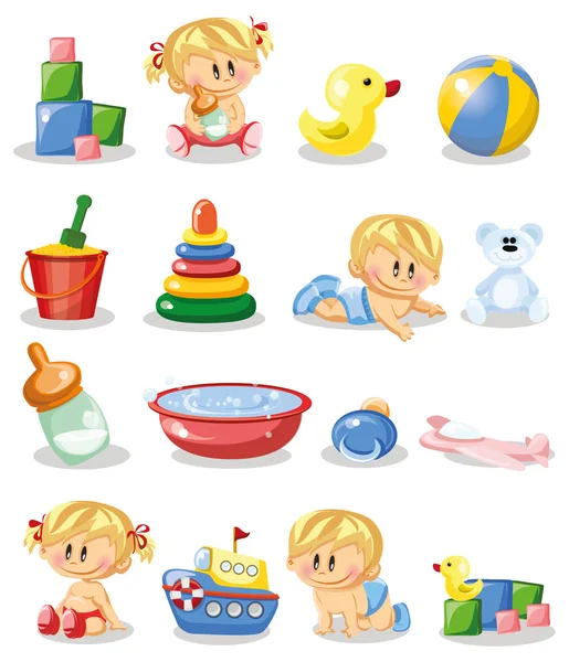 Babys and nursery accessories — Stock Vector