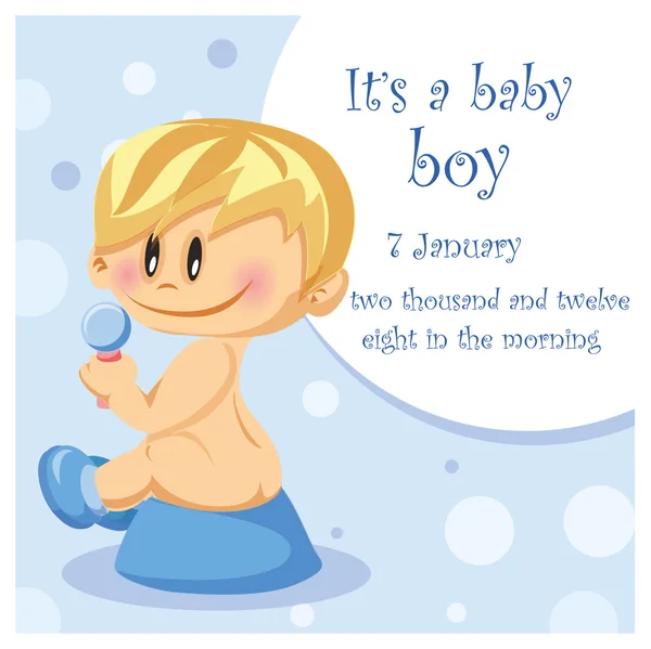 Illustratie van babyjongen — Stockvector