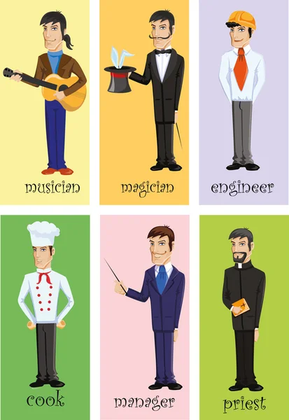 Personnages de différentes professions — Image vectorielle