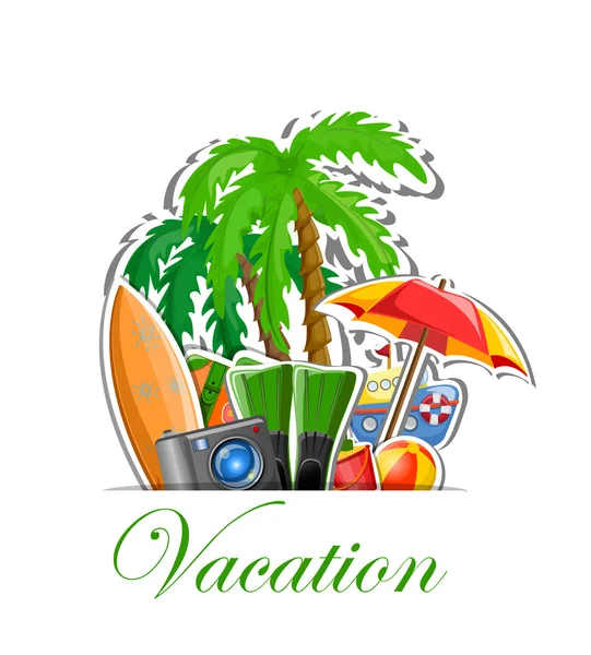 Vacation and travel background — Stock Vector