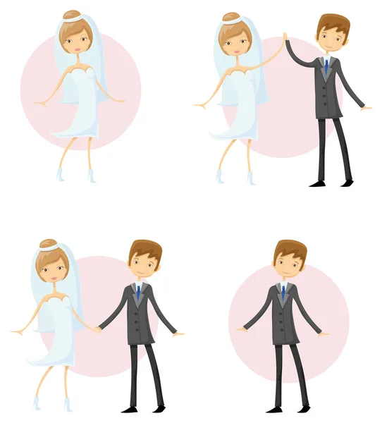 Wedding pictures — Stock Vector