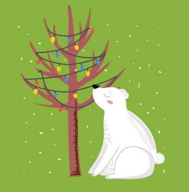 Vektör el Mutlu Noeller ve Mutlu Yıllar 2022 'nin son moda soyut illüstrasyonunu çiziyor. Noel ağacı, kış ormanı, insanlar ve harflerle birlikte..