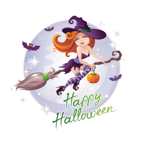 Halloween meisje — Stockvector