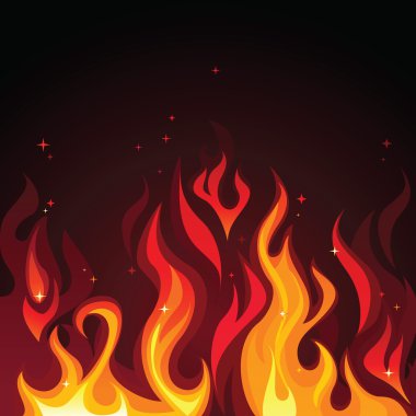 Burning fire clipart