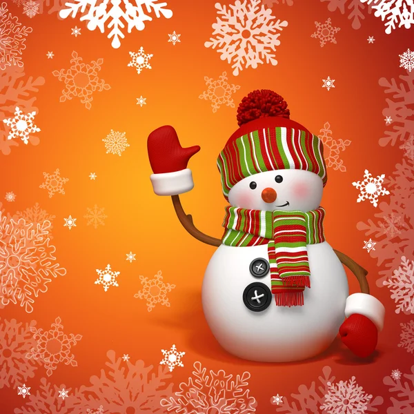 Snowman greeting — Stock Photo, Image