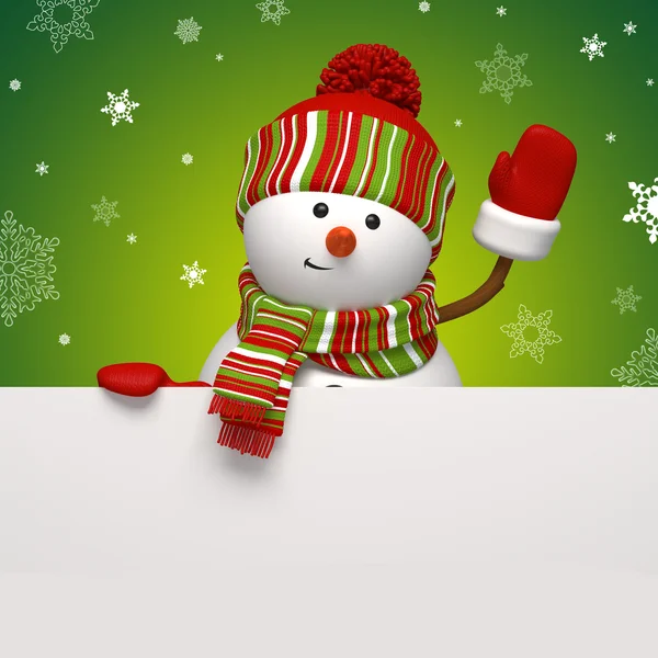 Snowman banner — Stock Photo, Image