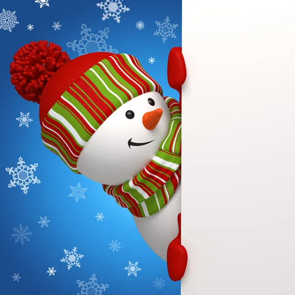 Snowman banner. — Stock Photo, Image