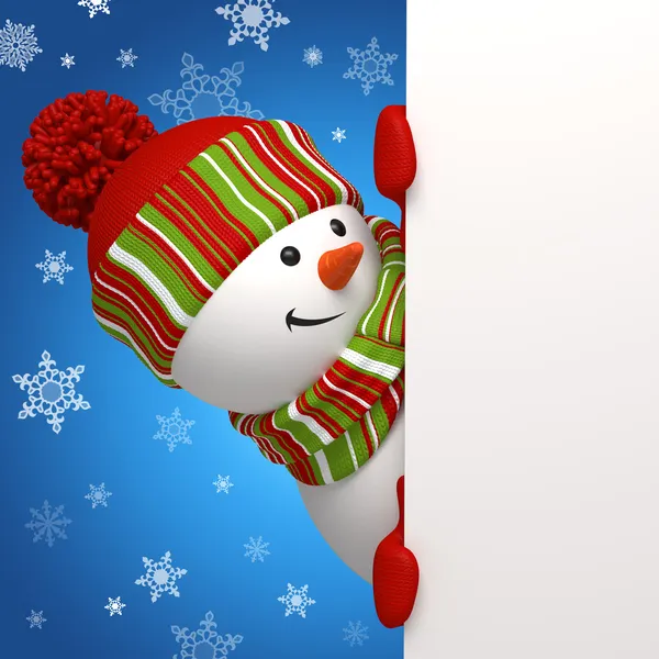 Bandeira de boneco de neve . — Fotografia de Stock