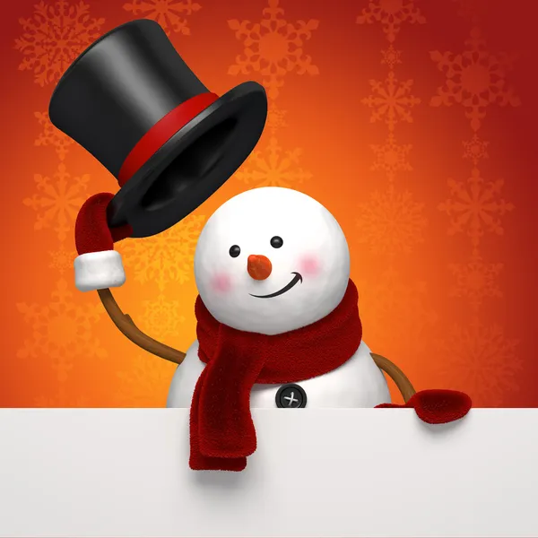 Snowman banner — Stock Photo, Image