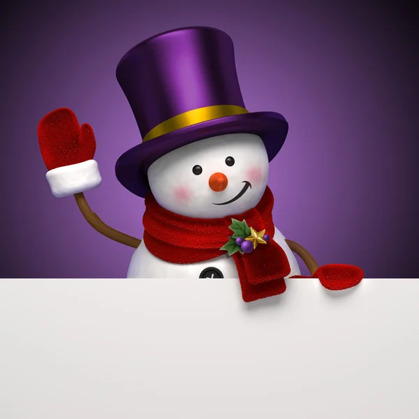 Bandeira de boneco de neve — Fotografia de Stock