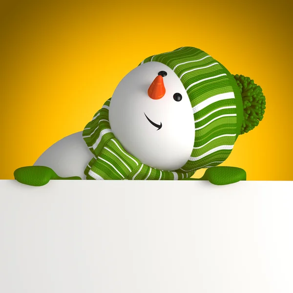 Snowman Christmas banner — Stockfoto