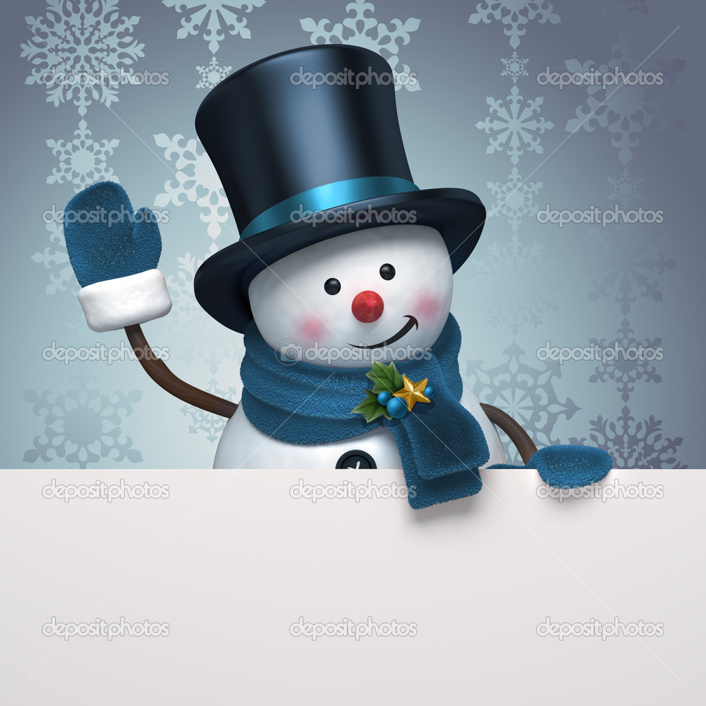 Snowman hat banner