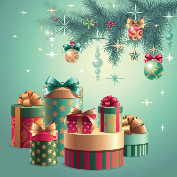 Regalos de Navidad — Vector de stock