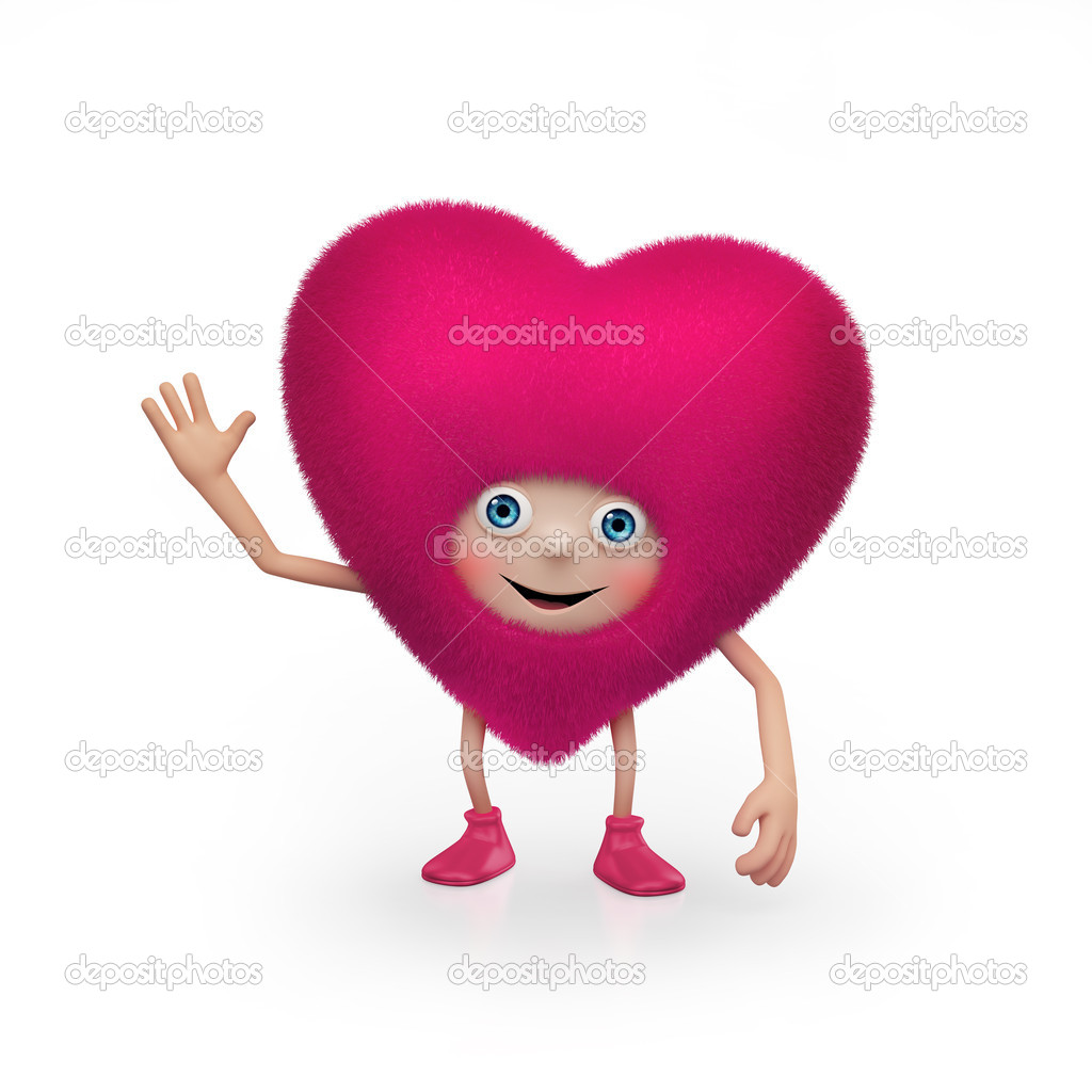 Funny furry 3d heart cartoon smiling. Valentine Day greeting card Stock Photo by ©wacomka 17375409 Funny furry 3d heart cartoon smiling. Valentine Day greeting card Stock Photo by ©wacomka 17375409
