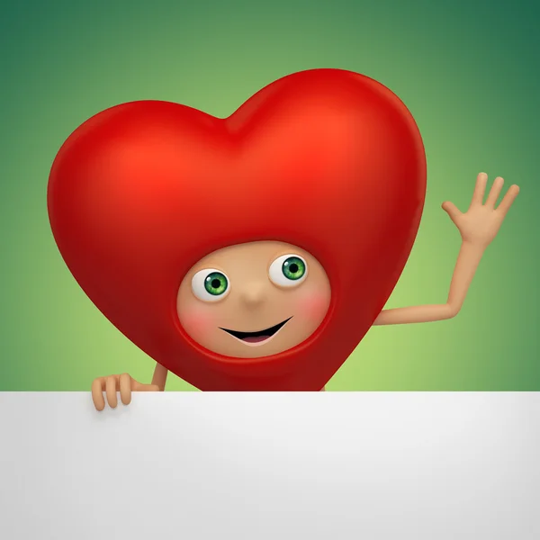 Glad Alla hjärtans dag hjärtat — Stockfoto