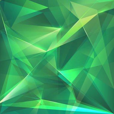 Abstract trendy emerald green crystal background clipart