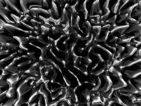 Abstract trendy black liquid metallic background — Stock Photo, Image