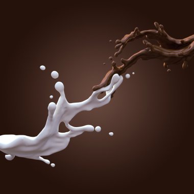 süt ve kahve sıçraması