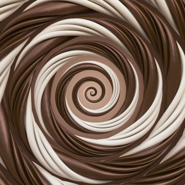 spiral arka plan soyut çikolata ve süt şeker