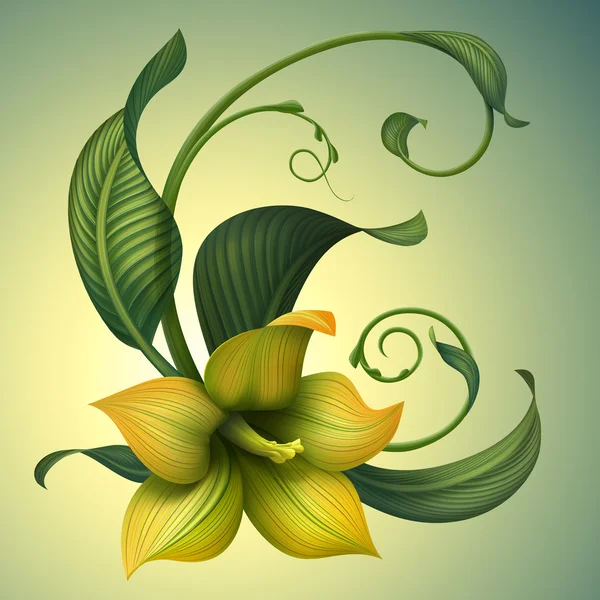 Yellow fantasy flower — Stock Photo, Image