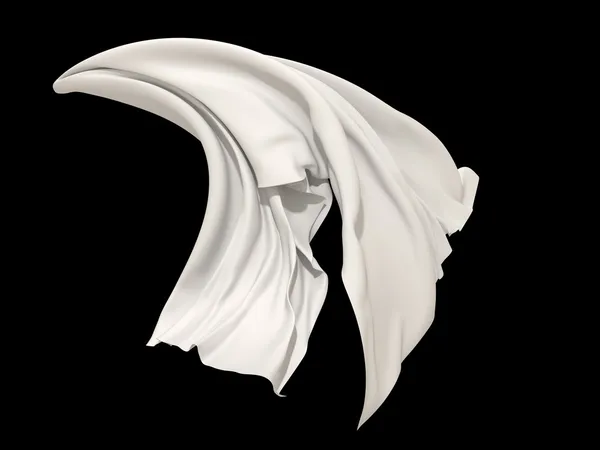 Siyah arkaplanda beyaz kumaş