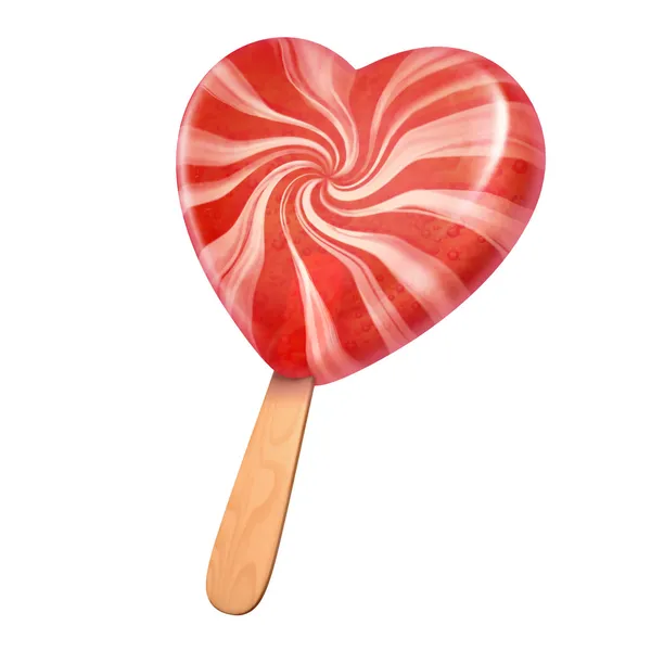 Heart shaped ice cream candy — Stock Photo, Image