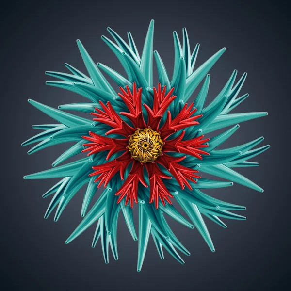 Flor 3d abstrato — Fotografia de Stock