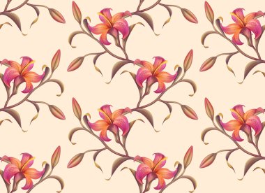 tropikal çiçek desen arka plan