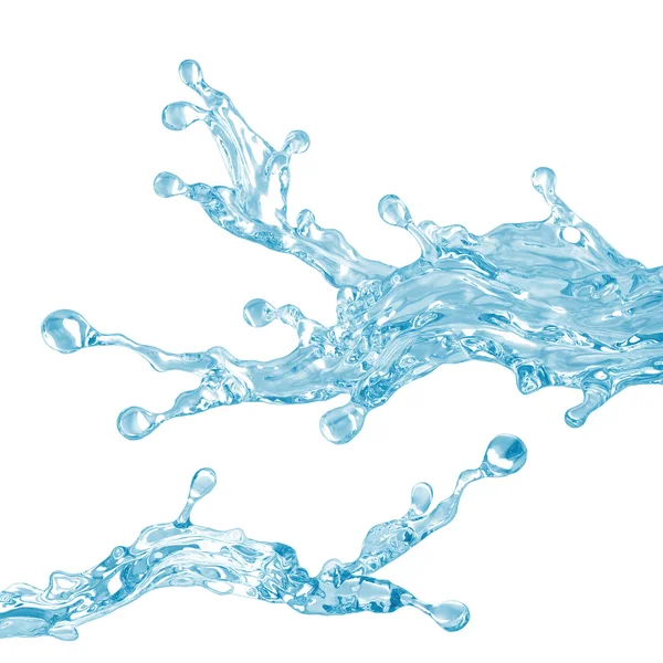 3d salpicadura de agua natural abstracta — Foto de Stock