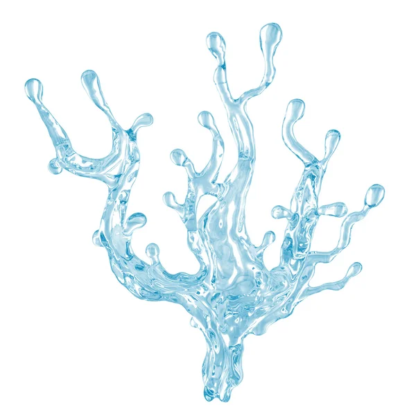 3D abstrakte natürliche Wasserspritzer — Stockfoto