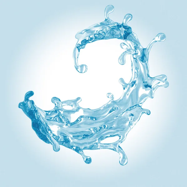 3d abstract natural water splash — Stock Photo, Image