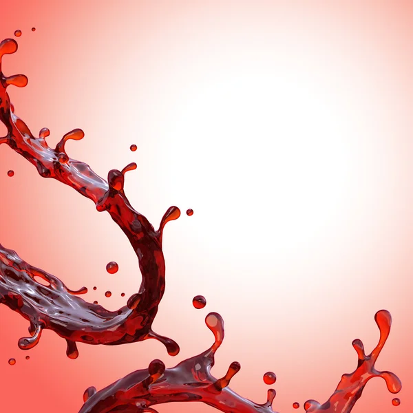 Red liquid splash — Stock Photo, Image