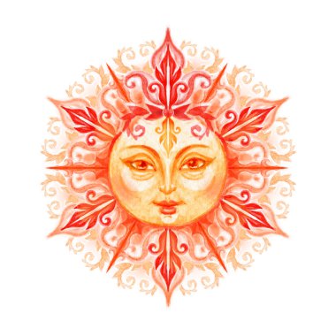 Dekoratif güneşle surat