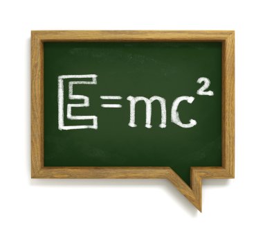 el yazısıyla yazılan formül ile 3D üniversite kara tahta balon