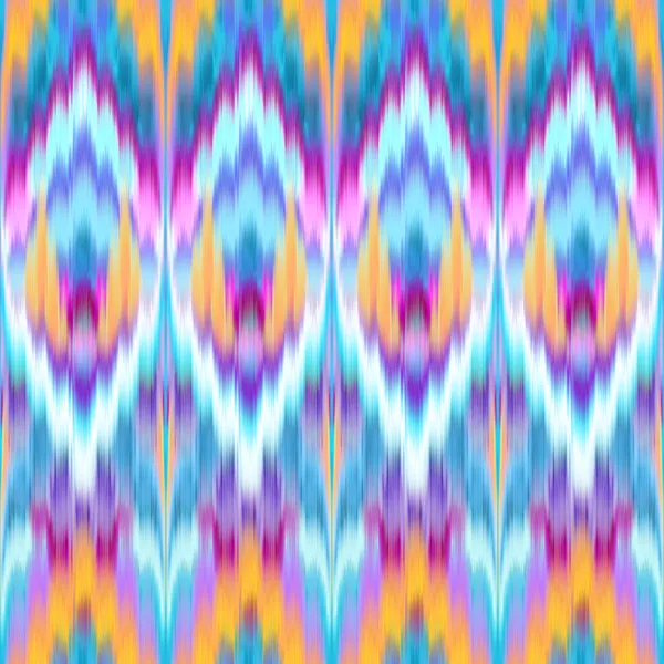 Multicolor intricate ikat ethnic seamless pattern — Stock Photo, Image