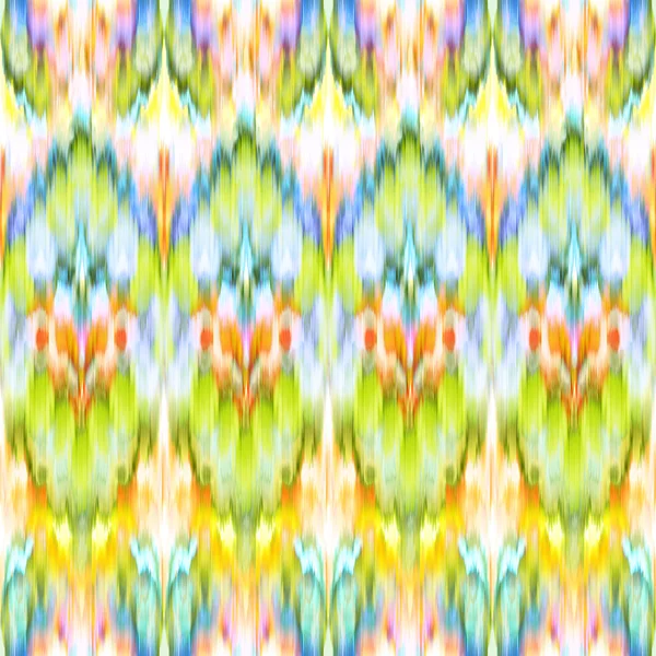 Multicolor intricate ikat ethnic seamless pattern — Stock Photo, Image