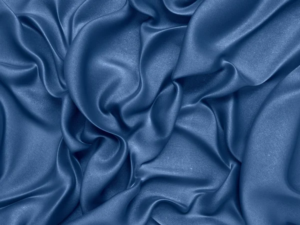 Azul cortina de seda fundo — Fotografia de Stock